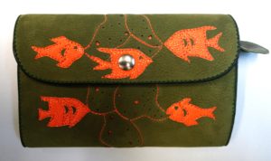Alice Angevin, Les Sacs à M'Alice Compagnon kaki orange poisson, fermé
