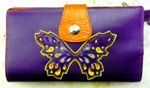 Alice Angevin, Les Sacs à M'Alice Compagnon violet papillon dentelles