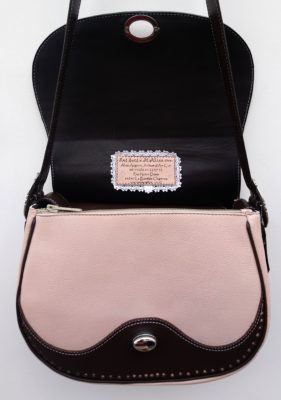 Alice Angevin, Les Sacs à M'Alice Sac à Main Gibecière T1 chaire moka ouvert