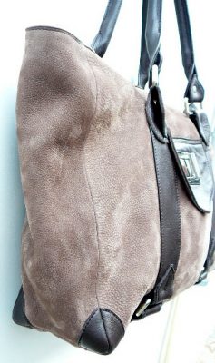 Alice Angevin, Les Sacs à M'Alice Sac à Main CabasT2 Nubuck Taupe,Moka