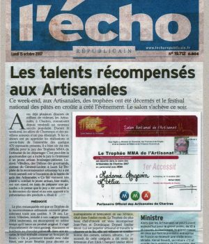 Alice Angevin, Les Sacs à M'Alice 2007 Article Presse L'Echo