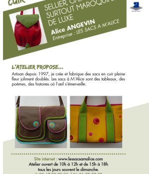 Alice Angevin, Les Sacs à M'Alice 2013 Route des Métiers d'Art