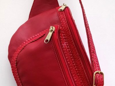 Alice Angevin, Les Sacs à M'Alice, Banane T2 Veau Tresse rouge