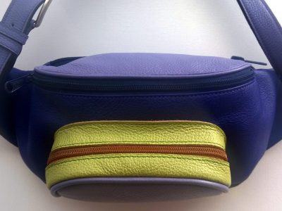 Alice Angevin, Les Sacs à M'Alice, Banane rectangulaire violet,parme,anis, Joyce Gallery
