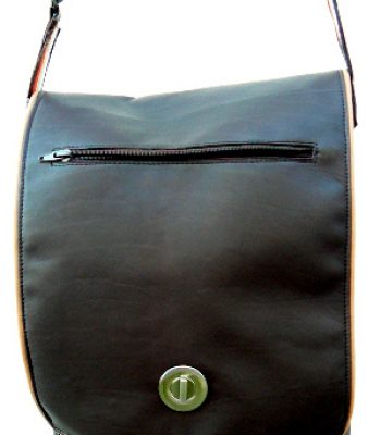 Alice Angevin, Les Sacs à M'Alice Besace A4 moka galons beige