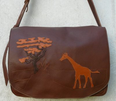 Alice Angevin, Les Sacs à M'Alice Besace Vachette végétale marron, savane