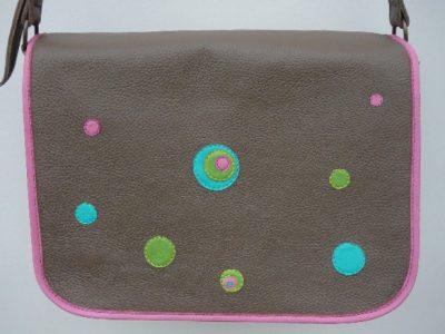 Alice Angevin, Les Sacs à M'Alice Besace taupe pastilles