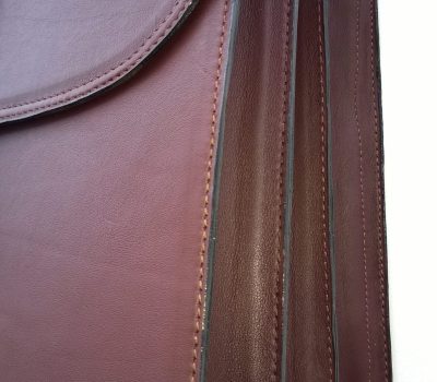 Alice Angevin, Les Sacs à M'Alice Cartable 3 séparations Vachette marron 41.5lx28-34hx12-17,cote