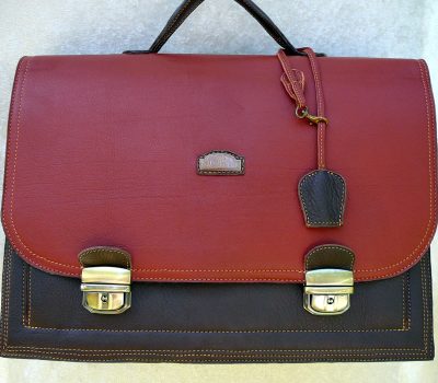 Alice Angevin, Les Sacs à M'Alice Cartable Vachettes végétales 2 marrons, 3 volets