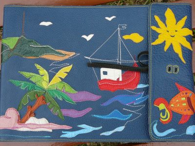 Alice Angevin, Les Sacs à M'Alice Catalogue italienne buffle bleu paysage