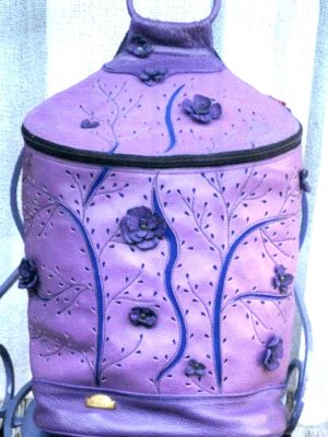 Alice Angevin, Les Sacs à M'Alice Grand Sac à Dos Arro Fleurs violettes