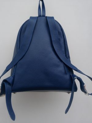Alice Angevin, Les Sacs à M'Alice Grand Sac à Dos Ekilo T1, 42x33x14cm bleu poissons, dos