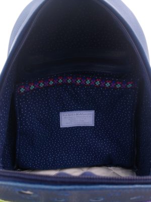 Alice Angevin, Les Sacs à M'Alice Grand Sac à Dos Ekilo T1, 42x33x14cm bleu poissons, intérieur