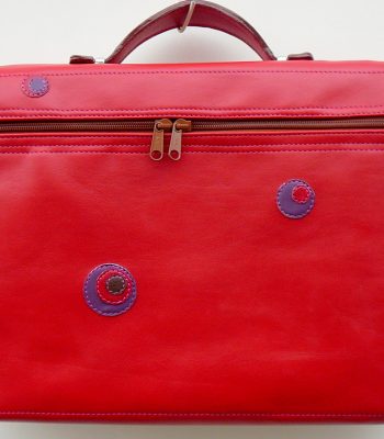 Alice Angevin, Les Sacs à M'Alice Housse à PC Portable Zippée, vachette rouge