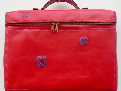 Alice Angevin, Les Sacs à M'Alice Housse à PC Portable Zippée, vachette rouge