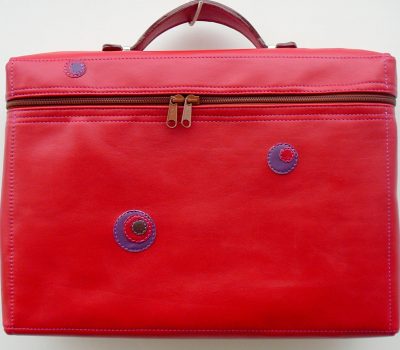 Alice Angevin, Les Sacs à M'Alice Housse à PC Portable Zippée, vachette rouge