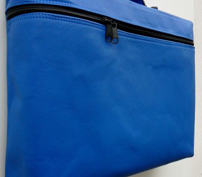 Alice Angevin, Les Sacs à M'Alice Housse à PC Portable Zippée veau bleu dur, coté