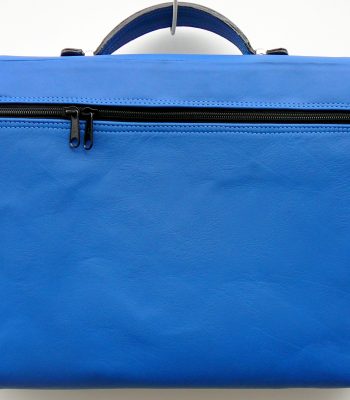 Alice Angevin, Les Sacs à M'Alice Housse à PC Portable Zippée veau bleu dur