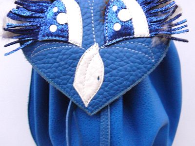 Alice Angevin, Les Sacs à M'Alice Pochette Aumonière bleue chouette