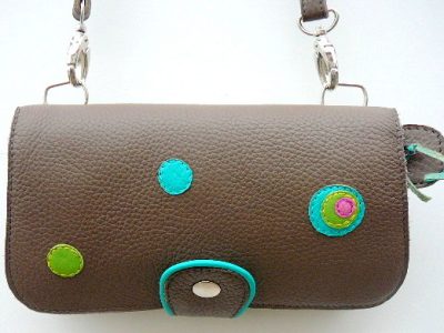 Alice Angevin, Les Sacs à M'Alice, Pochettes 3 poches Taupe Pastilles