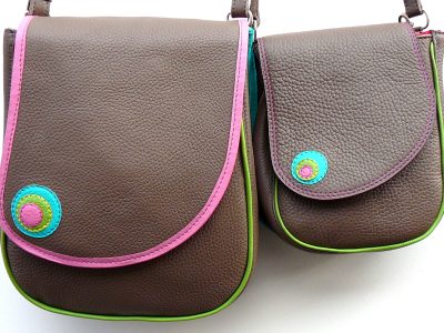 Alice Angevin, Les Sacs à M'Alice, Pochettes rondes neuils taupe, 2 tailles