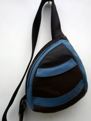 Alice Angevin, Les Sacs à M'Alice Sac Holster T2 Marron galonné bleu