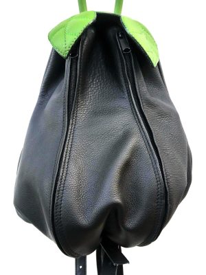 Alice Angevin, Les Sacs à M'Alice Sac à Dos Poire Noire, devant