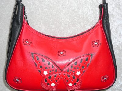 Alice Angevin, Les Sacs à M'Alice Sac à Main Donibane Dussarp,papillon rouge sur rouge