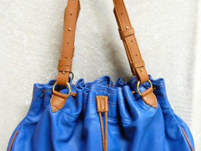 Alice Angevin, Les Sacs à M'Alice Sac à Main Donibane Fronce Magnol bleu gold