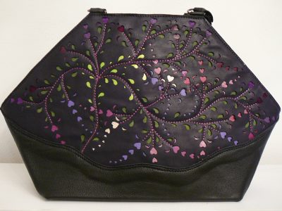 Alice Angevin, Les Sacs à M'Alice Sac à Main Elegant Dentelles de cuir noir 4