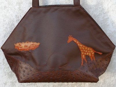 Alice Angevin, Les Sacs à M'Alice, Sac à Main Elegant Girafe marron