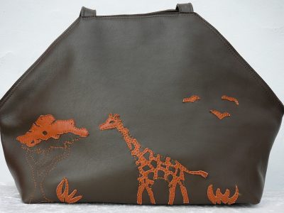 Alice Angevin, Les Sacs à M'Alice, Sac à Main Élégant Girafe moka