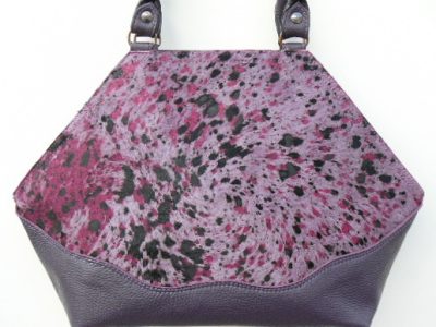 Alice Angevin, Les Sacs à M'Alice, Sac à Main Elegant iolet Fourrure mouchetée