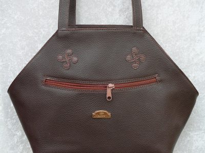 Alice Angevin, Les Sacs à M'Alice, Sac à Main Élégant marron Croix Basque