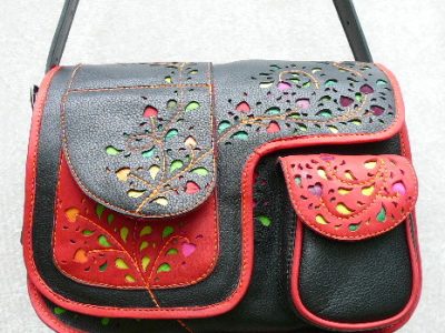 Alice Angevin, Les Sacs à M'Alice Sac à Main Herria noir et Bx grainés Dentelles