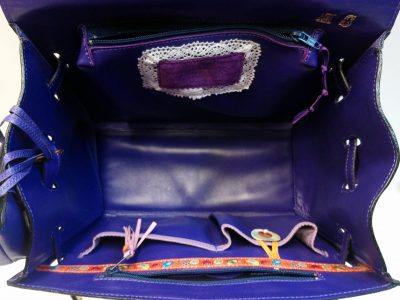 Alice Angevin, Les Sacs à M'Alice, Sac à Main Kéti Chats, intérieur chevreau