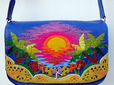 Les Sacs à M'Alice, Alice Angevin, Sac à main Gibecière Herria Paysage Soleil