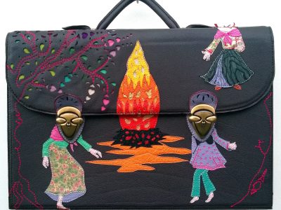 Les Sacs à M'Alice,Alice Angevin, Tableau cartable prune Ihauteri