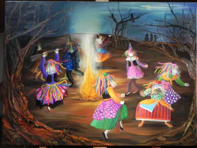 Les Sacs à M'Alice,Alice Angevin, Tableau de Marie Thiry-Merlo