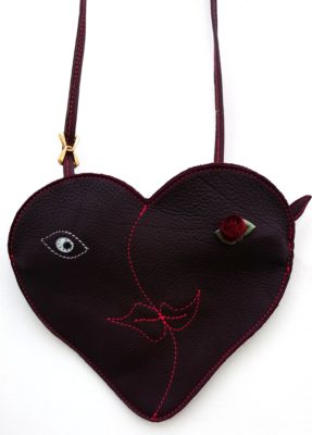 Alice Angevin, Les Sacs à M'Alice, Pochette Coeur Prune visage