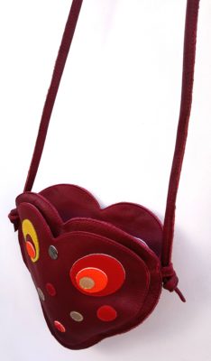 Alice Angevin, Les Sacs à M'Alice, Pochette Coeur Rouge pastilles dessus