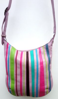 Alice Angevin, Les Sacs à M'Alice, Pochette Ttipia Lilas Haas bandes de cuirs parées