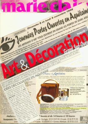 Alice Angevin, Les Sacs à M'Alice 1998 Article Presse Marie-Claire. JMA