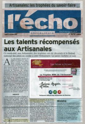 Alice Angevin, Les Sacs à M'Alice 2007 Article Presse L'Echo