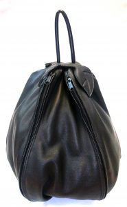 Alice Angevin, Les Sacs à M'Alice Sac à Dos Poire T2 , Veau grainé noir, devant
