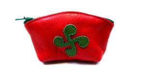 A.A. Les Sacs à M'Alice Porte-monnaie Trapèze Rouge croix verte, devant