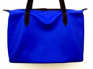 A.A.Les Sacs à M'Alice Sac à main Champlan Bleu, poignets marron, près