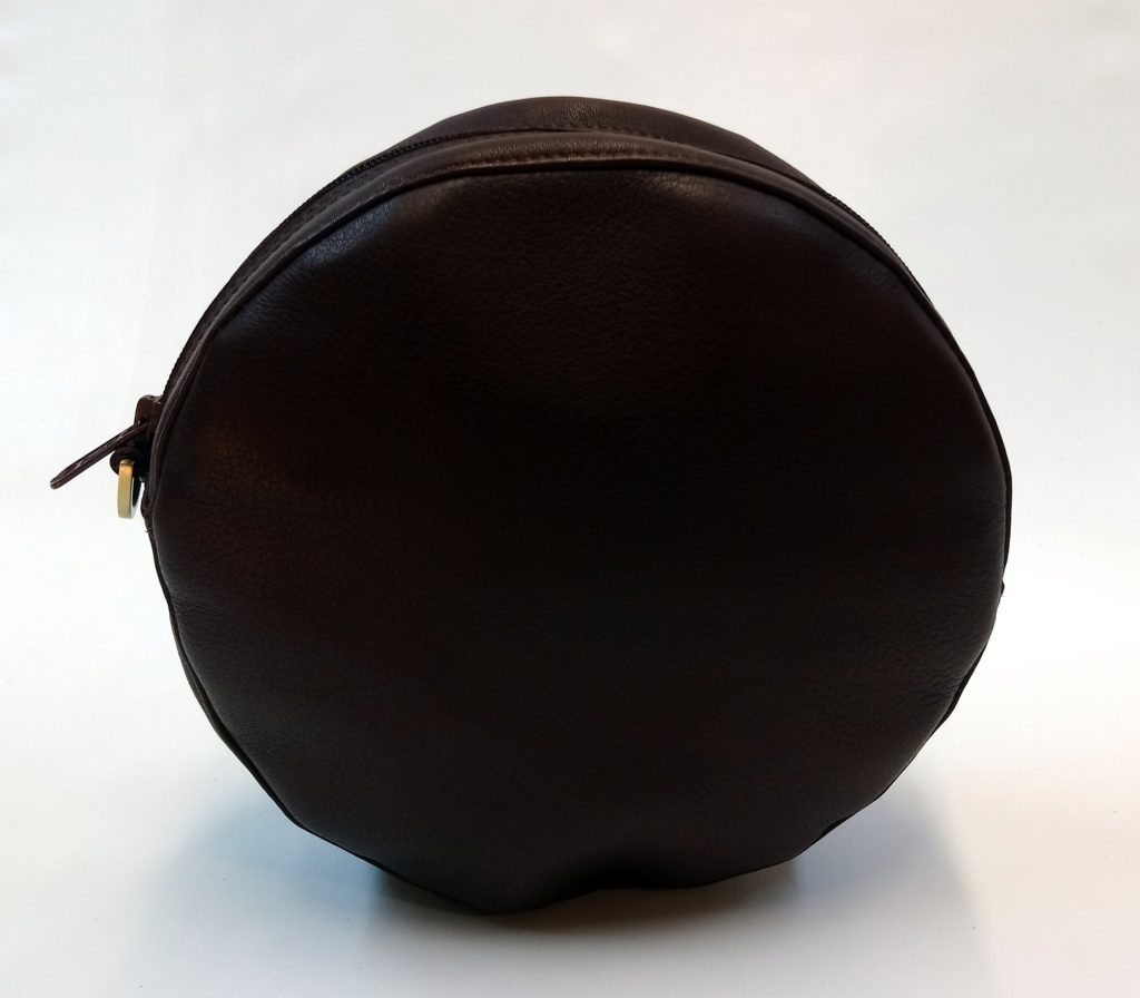 Alice Angevin Les Sacs à M'Alice Sac à Main Rond Marron, devant près 2