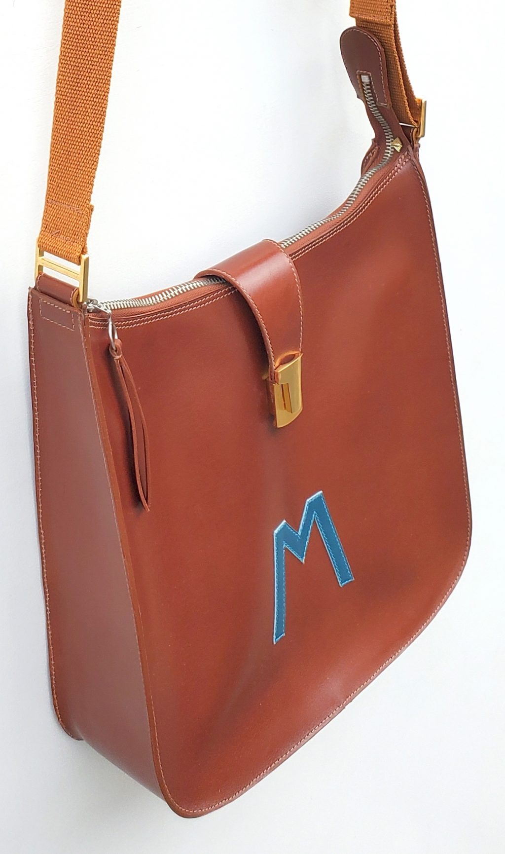Les Sacs à M'Alice,A.A.Sac à main M, Boxcalf Chataigne, 28X31x8cm coté, près