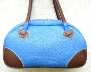 Sac à Main Tendance bleu, marron,A. A,Les Sacs à M'Alice